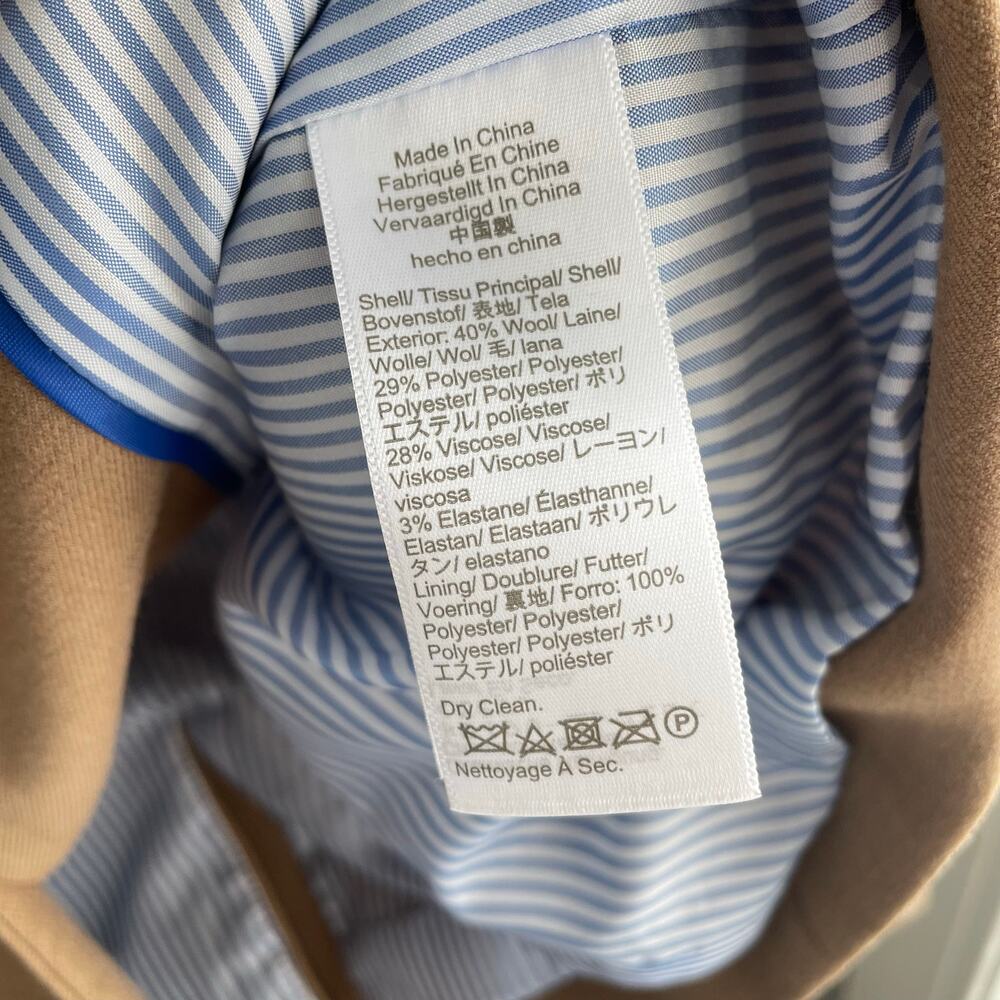 J. Crew Women’s Schoolboy Blazer Wool Blend Tan Camel size 14 - Picture 10 of 16